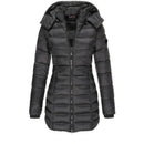 Casaco Feminino Com Camadas De Zíper Comprido